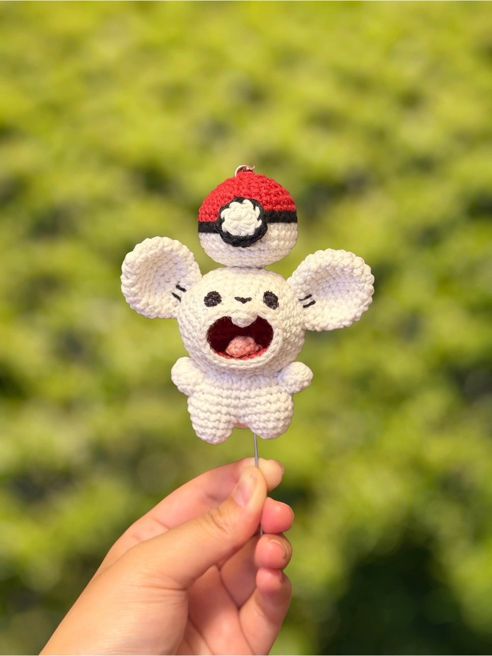 Handmade Crochet - Maushold Pokemon Keychain (Pokeball NOT included)
